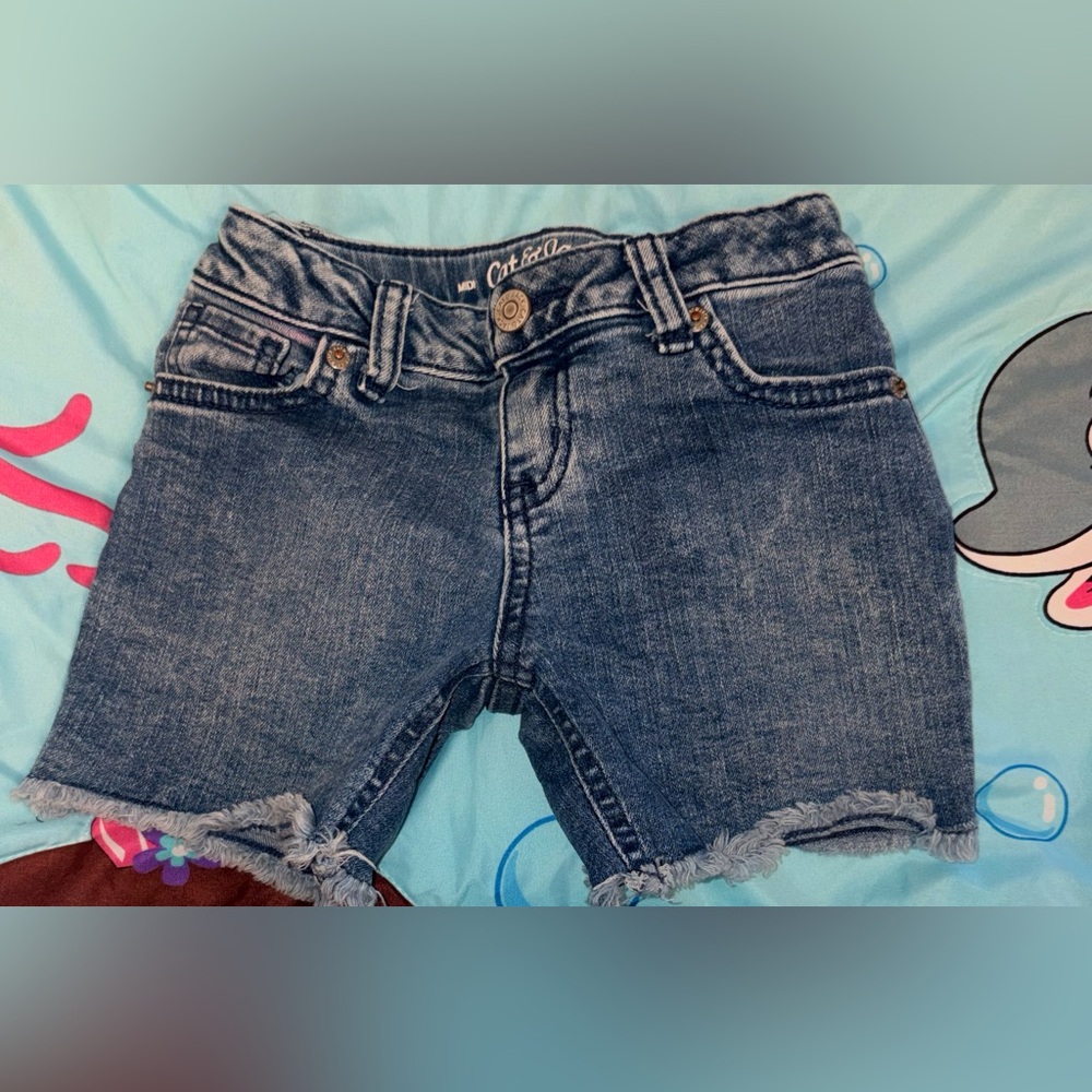 Girls Cat & Jack Blue Denim Shorts 4/5